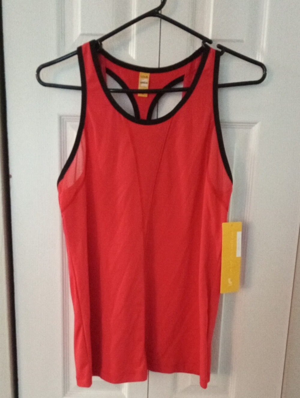 Lole Red Tank with Black Trim Racerback